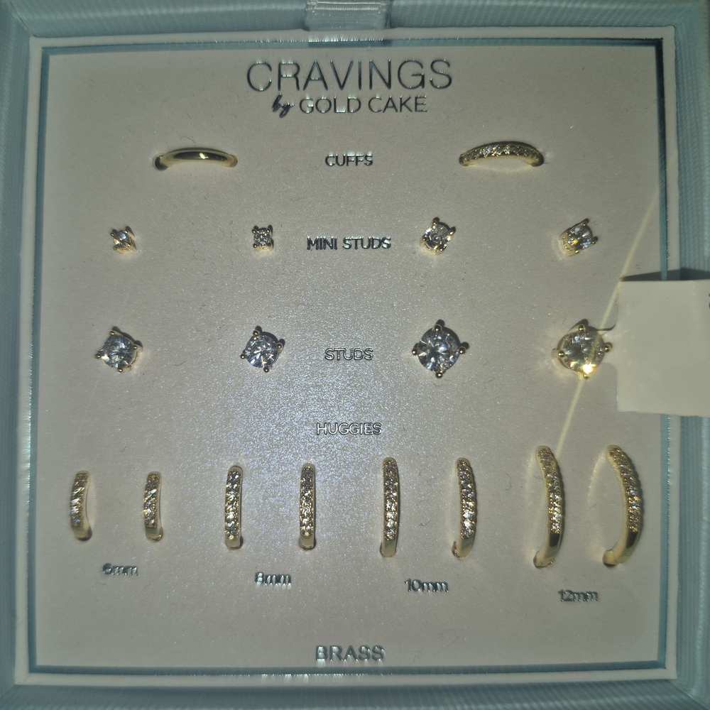 Cravings by Gold Cake Gold Earring Set- BNWT!